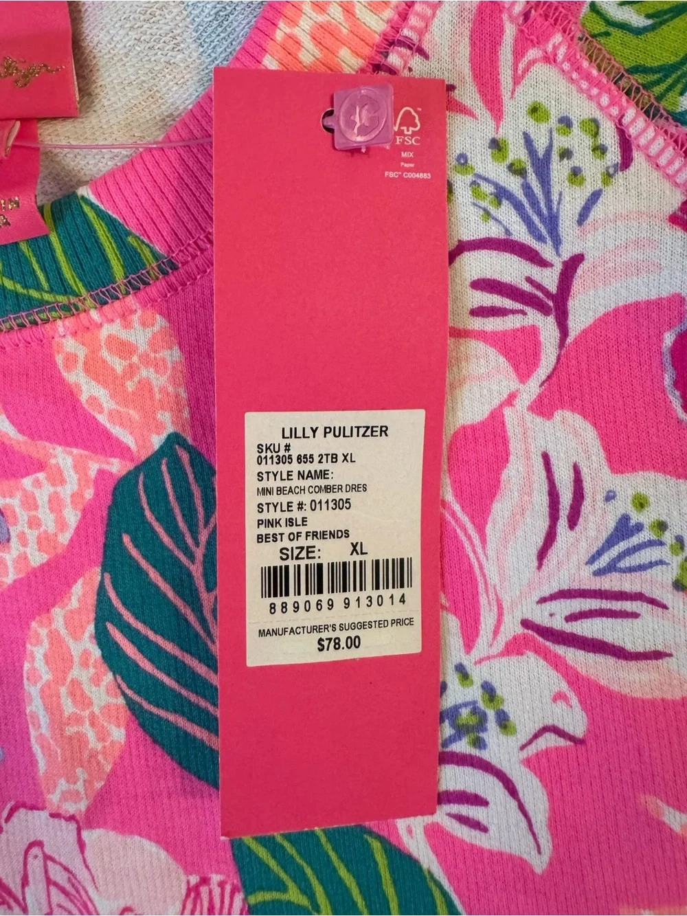 Lilly Pulitzer Pink Floral Crewneck Top